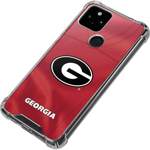 University of Georgia Red Jersey Google Pixel 5 Clear Case